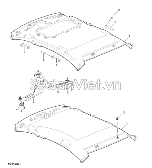 Sơ đồ lắp ráp phụ tùng La phông trần