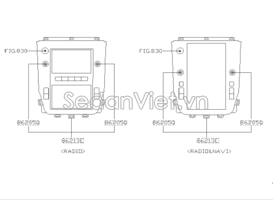 Sơ đồ lắp ráp phụ tùng Mặt dương táp lô