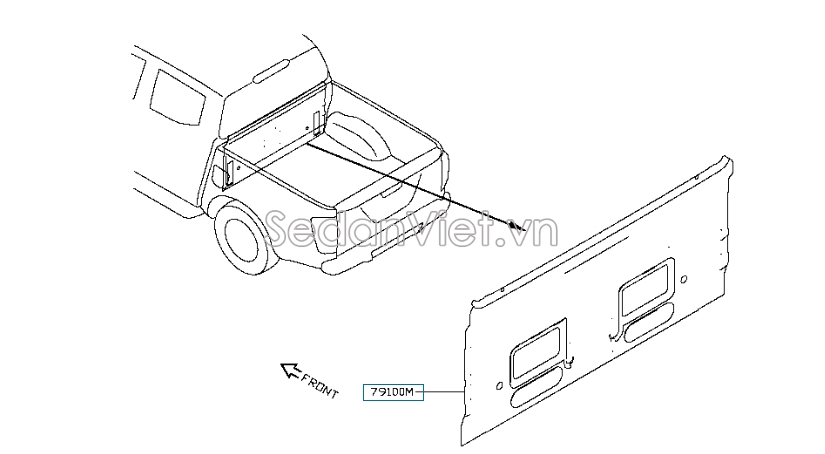 Sơ đồ lắp ráp phụ tùng ốp sau xe