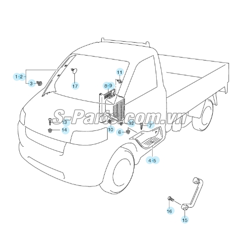 Sơ đồ lắp ráp phụ tùng Ốp trang trí nội thất