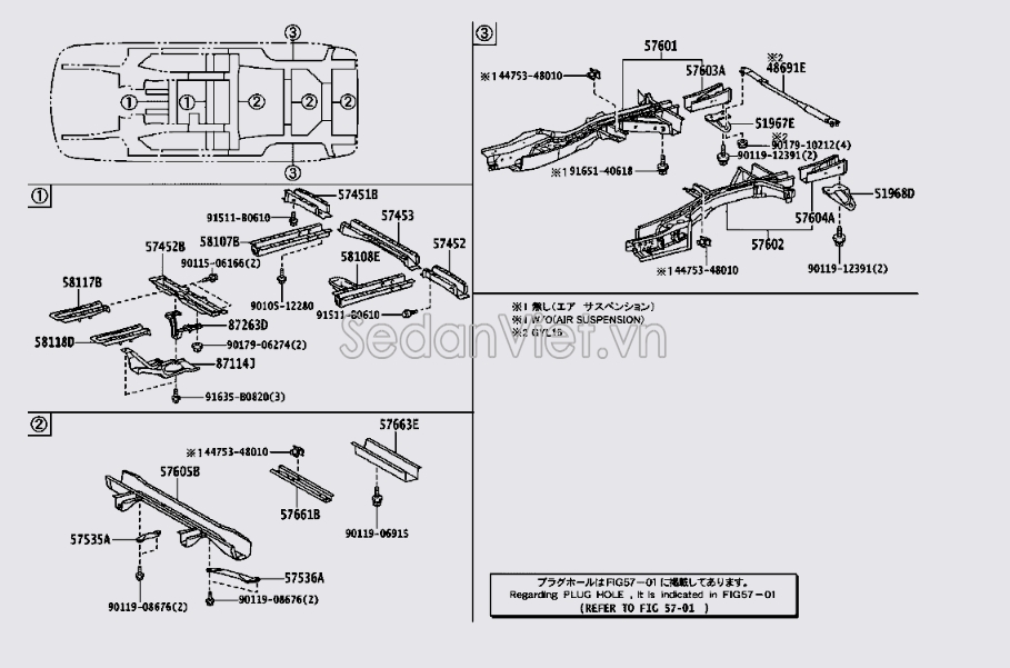 Sơ đồ lắp ráp phụ tùng Sắt xi 1