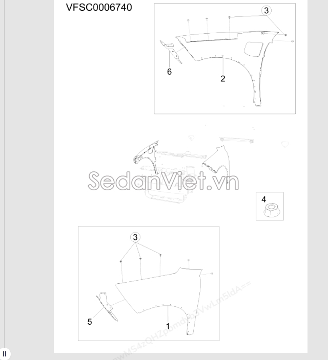 Sơ đồ lắp ráp phụ tùng Tai xe