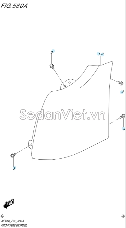 Sơ đồ lắp ráp phụ tùng Tai xe