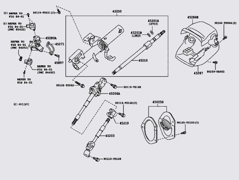 Sơ đồ lắp ráp phụ tùng Thước lái