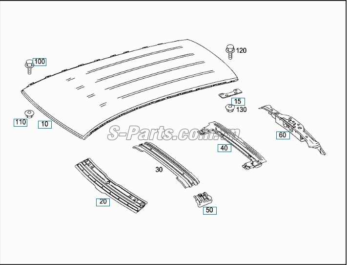Sơ đồ lắp ráp phụ tùng Tôn nóc xe