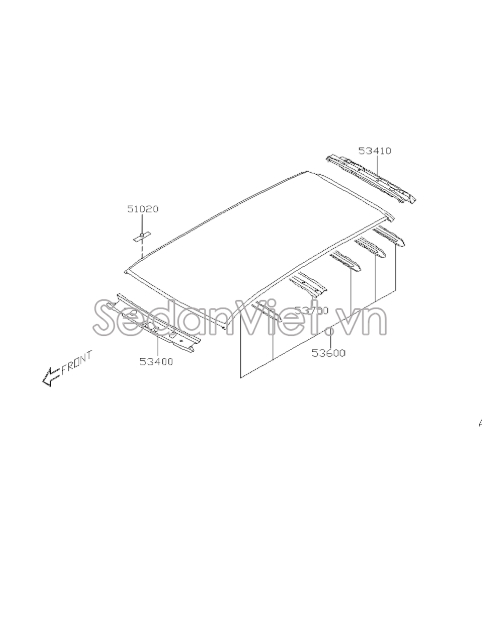 Sơ đồ lắp ráp phụ tùng Tôn trần xe