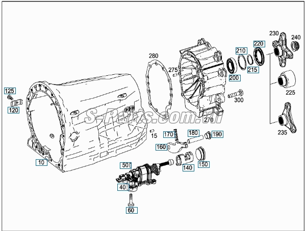 Sơ đồ lắp ráp phụ tùng Vỏ hộp số