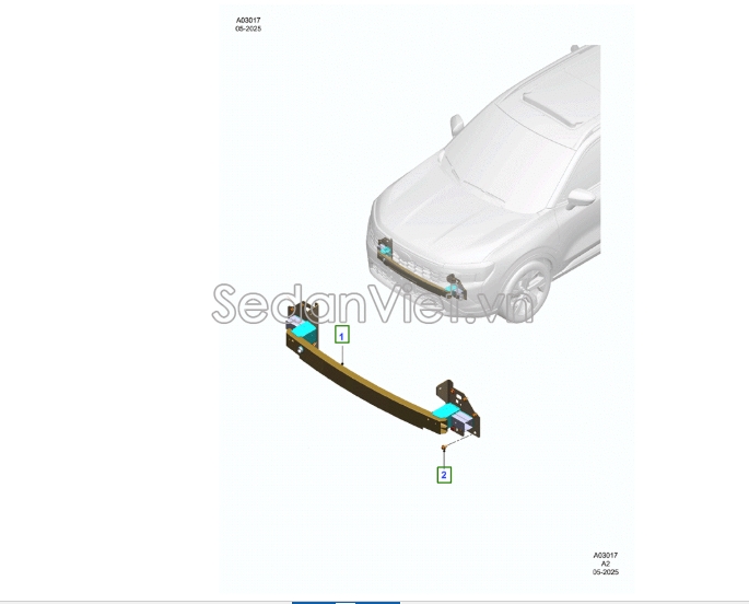 Sơ đồ phụ tùng Xương giằng ngang cản trước