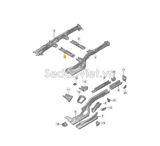 Sơ đồ lắp ráp phụ tùng Xương sắt xi